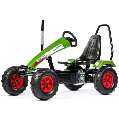 Tractor a pedales Track BF3 Fendt con barra antivuelco y estructura metálica para niños.
