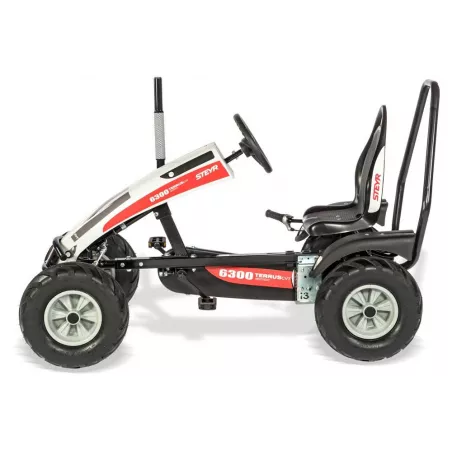Kart de pedales Track Steyr con barra antivuelco de seguridad y estructura metálica para niños.