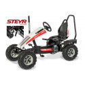Kart de pedales Track Steyr con barra antivuelco de seguridad y estructura metálica para niños.
