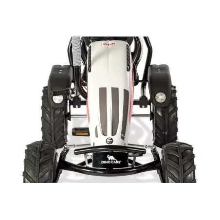 Kart de pedales Track Steyr con barra antivuelco de seguridad y estructura metálica para niños.