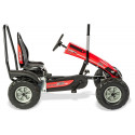 Kart a pedales Track BF1 con estructura metálica robusta y barra antivuelco para niños al aire libre.