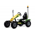 Kart de pedales Track Krone Big BF1 de Dino-Cars con estructura metálica y luz giratoria naranja para niños.