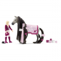 Set de iniciación Sofia y Dusty con figura articulada, yegua Trakehner y accesorios de peinado.