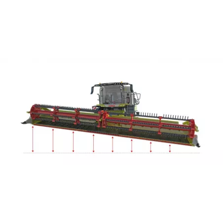 Miniatura a escala 1:32 de la cosechadora Claas Trion 720 Montana de Wiking en metal fundido para coleccionistas.