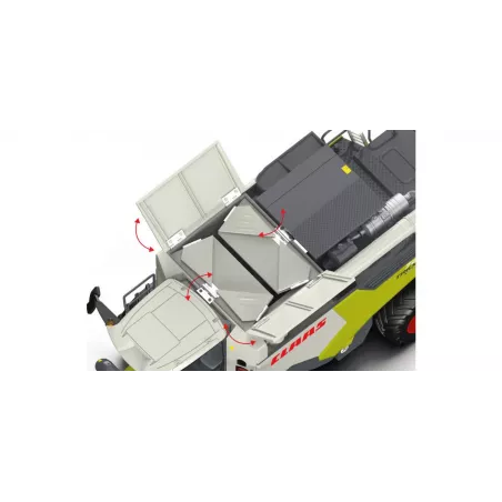 Miniatura a escala 1:32 de la cosechadora Claas Trion 720 Montana de Wiking en metal fundido para coleccionistas.