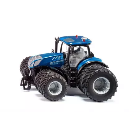 Tractor de juguete New Holland T7.315 con ruedas duales, control por bluetooth y luces LED.