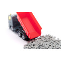 Set de construcción de carreteras Siku con camión de juguete y maquinaria pesada de metal.