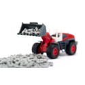 Set de construcción de carreteras Siku con camión de juguete y maquinaria pesada de metal.