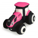 Tractor de peluche New Holland T7 rosa de tacto suave para coleccionistas