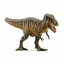 Figura de juguete del dinosaurio Tarbosaurus de Schleich con mandíbula articulada y detalles pintados a mano.