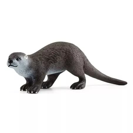 Figura de juguete de nutria Schleich detallada y realista para coleccionar y juego educativo.