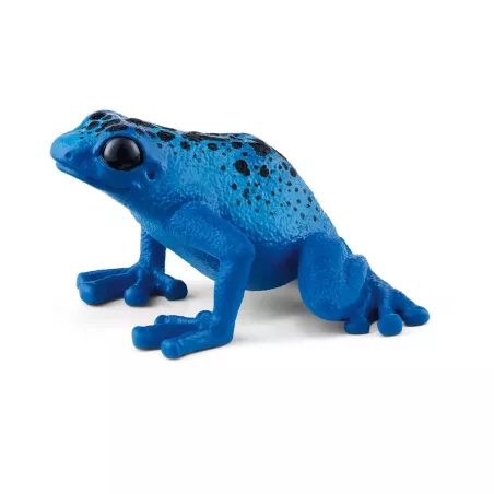 Figura de juguete realista de rana flecha azul de Schleich con detalles vibrantes.