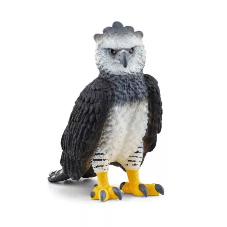 Figura detallada de águila harpía pintada a mano, juguete educativo y pieza de colección de alta calidad.