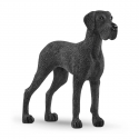 Figura de juguete de perro gran danés de Schleich pintada a mano.