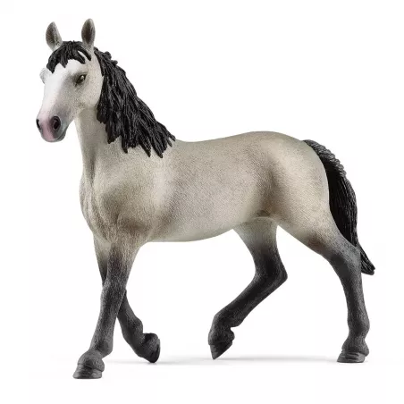 Yegua de juguete Cheval de Selle Français de Schleich con diseño realista y atlético para salto ecuestre.