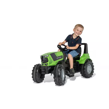Tractor de pedales para niños RollyFarmtrac Premium II Deutz 8280 TTV, ideal para edades de 3 a 8 años.