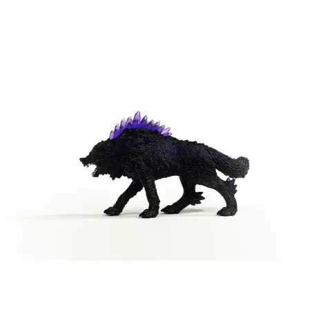Figura de lobo de sombra de Schleich Eldrador Creatures con diseño detallado y mandíbula feroz para coleccionistas.