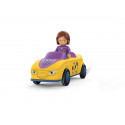 Juguete modular Zoe Zoomy de Siku Toddys con figura articulada y vehículo intercambiable Click and Play.