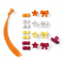 Set de accesorios de peluquería con pinzas, cuentas y lazos de colores para personalizar caballos de juguete Schleich.