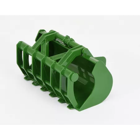 Cucharón de juguete para cargador frontal de tractor John Deere 7R de Bruder