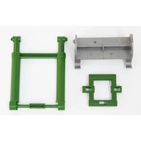 Deflexión de cargador frontal Bruder para tractor de juguete John Deere 7R.