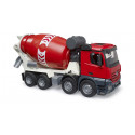 Camión hormigonera de juguete Mercedes-Benz Arocs de Bruder a escala 1:16 con tambor giratorio.