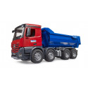 Camión volquete semicircular Mercedes-Benz Arocs de juguete marca Bruder a escala 1:16