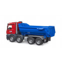 Camión volquete semicircular Mercedes-Benz Arocs de juguete marca Bruder a escala 1:16