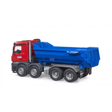 Camión volquete semicircular Mercedes-Benz Arocs de juguete marca Bruder a escala 1:16