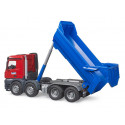 Camión volquete semicircular Mercedes-Benz Arocs de juguete marca Bruder a escala 1:16