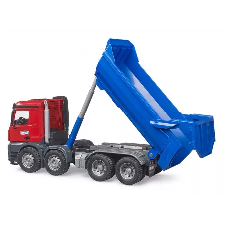 Camión volquete semicircular Mercedes-Benz Arocs de juguete marca Bruder a escala 1:16