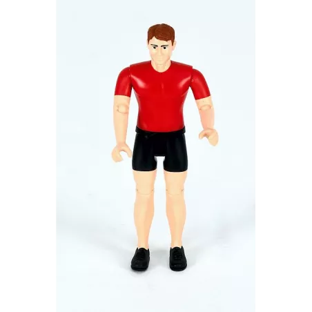 Figura de hombre articulada a escala 1:16 compatible con vehículos de juguete Bruder.