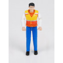 Figura articulada de conductor de moto acuática Bruder a escala 1:16 para juegos de aventuras náuticas.