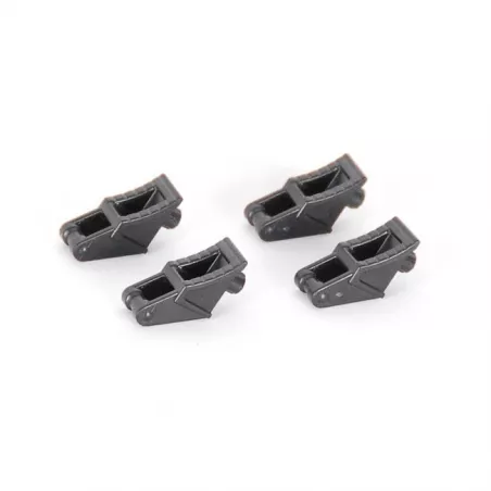 Set de 4 calces de juguete a escala 1:16 para asegurar y estabilizar vehículos Bruder.