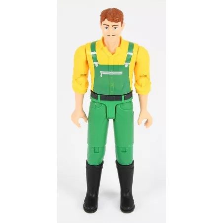 Agricultor de juguete articulado escala 1:16 Bruder para tractores y granjas infantiles.