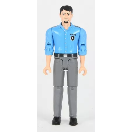 Figura de oficial de policía articulada a escala 1:16 compatible con vehículos Bruder