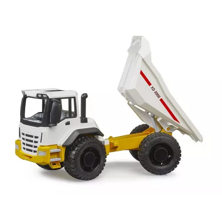 Camión dumper de juguete Bruder a escala 1:16 con caja basculante