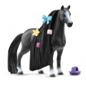 Yegua de juguete Beauty Horse Quarter Horse de Schleich con crin decorable y accesorios de peluquería.