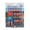 25 señales de tráfico de juguete para circuitos de coches miniatura y aprendizaje de seguridad vial infantil.