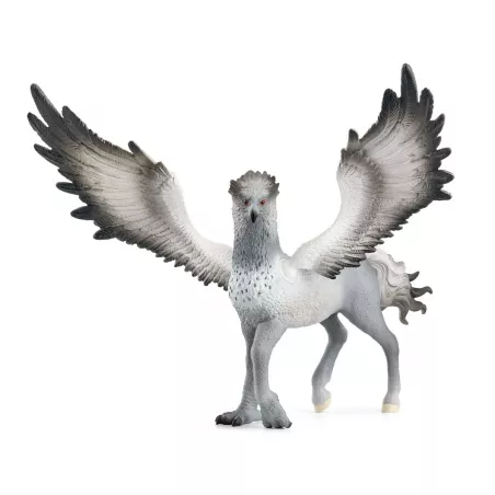 Figura detallada de Buckbeak el hipogrifo de Harry Potter con alas extendidas para coleccionistas.