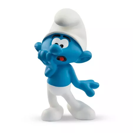 Figura detallada del Pitufo miedoso de Schleich con expresión de sorpresa para coleccionistas.