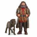 Figura Schleich de Hagrid y su perro Fang de Harry Potter, detallada y pintada a mano para coleccionistas.