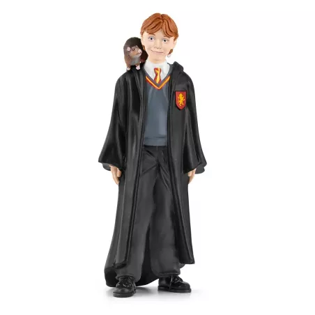 Figura de colección Schleich de Ron Weasley y su rata Scabbers, detallada y fiel al personaje de Harry Potter.
