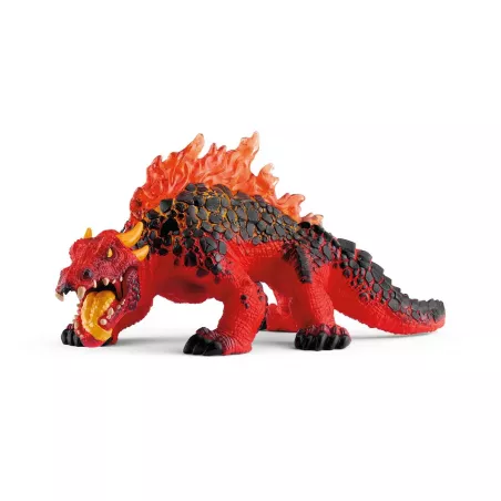 Figura de Dragón de magma de Schleich con alas de llamas traslúcidas y mandíbula articulada.
