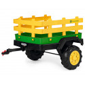 Remolque de dos ruedas John Deere Dual Force para tractor de juguete infantil.