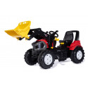 Tractor de juguete a pedales Lintrac con pala frontal operativa de Rolly Toys para niños.