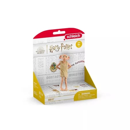 Figura coleccionable de Dobby el elfo doméstico de Schleich, pintada a mano con detalles de Harry Potter.