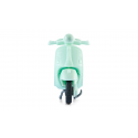 Miniatura de moto Vespa 125 GTS Súper de Siku en color verde menta con manillar móvil