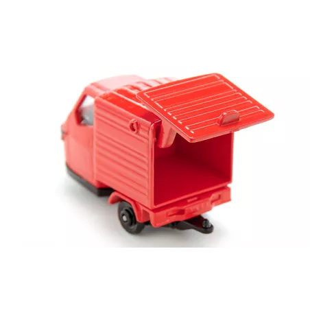 Miniatura de Piaggio Mono en metal y plástico, vehículo de juguete detallado y resistente.