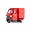 Miniatura de Piaggio Mono en metal y plástico, vehículo de juguete detallado y resistente.